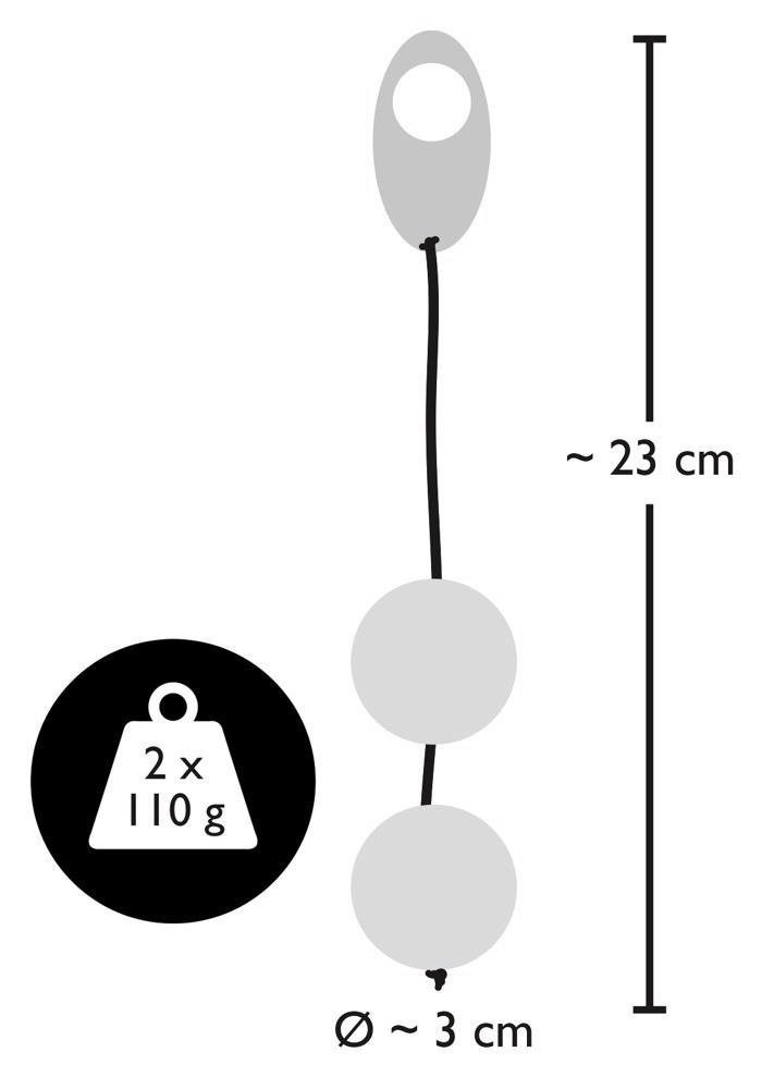 Kulki gejszy Metal Love Balls - 2 szt. stal — zdjęcie 3