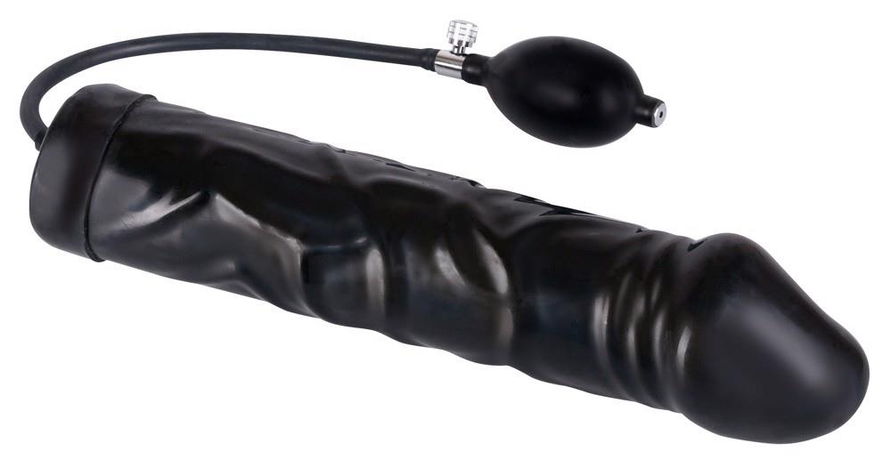 Dildo Black Giant Balloon – lateksowe, pompowane, 31,5 cm — zdjęcie 2