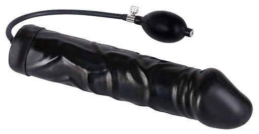 Dildo Black Giant Balloon – lateksowe, pompowane, 31,5 cm — zdjęcie 2