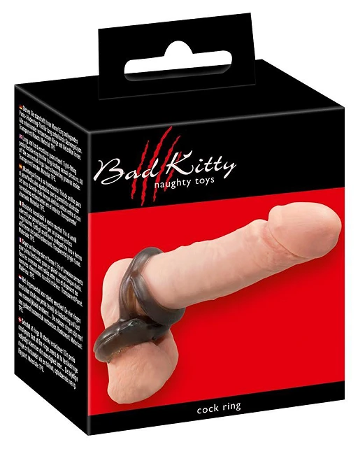 Pierścień erekcyjny Bad Kitty TPR Ring – potrójny, elastyczne TPE — zdjęcie 4
