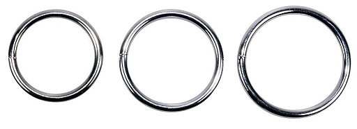 Uprząż strap-on – trzy wymienne obrączki 4, 5 i 6 cm, czarna — zdjęcie 2