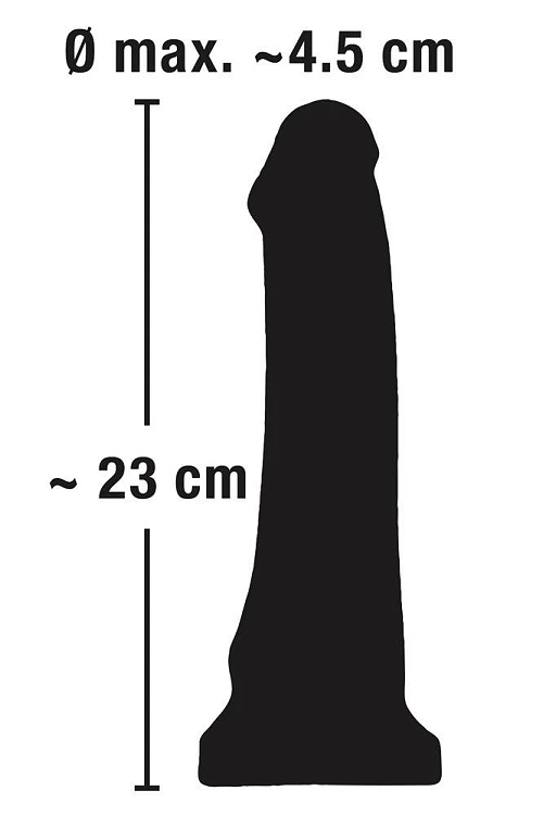 Dildo European Lover – 23 cm, realistyczne z przyssawką — zdjęcie 6