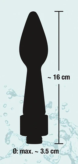 Prysznic analny 2 w 1 - silikonowy korek, 5 otworów, 16 cm — zdjęcie 7