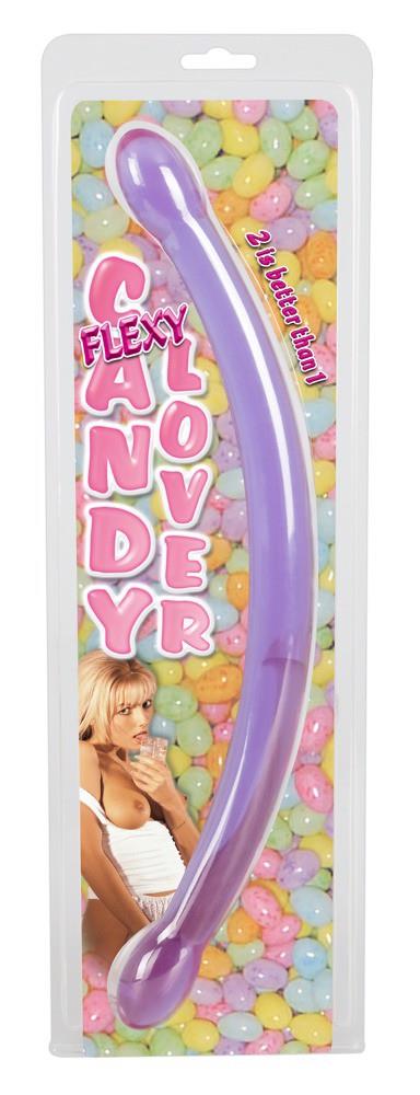 Podwójne dildo Candy Flexy Lover – 44 cm, elastyczne — zdjęcie 1