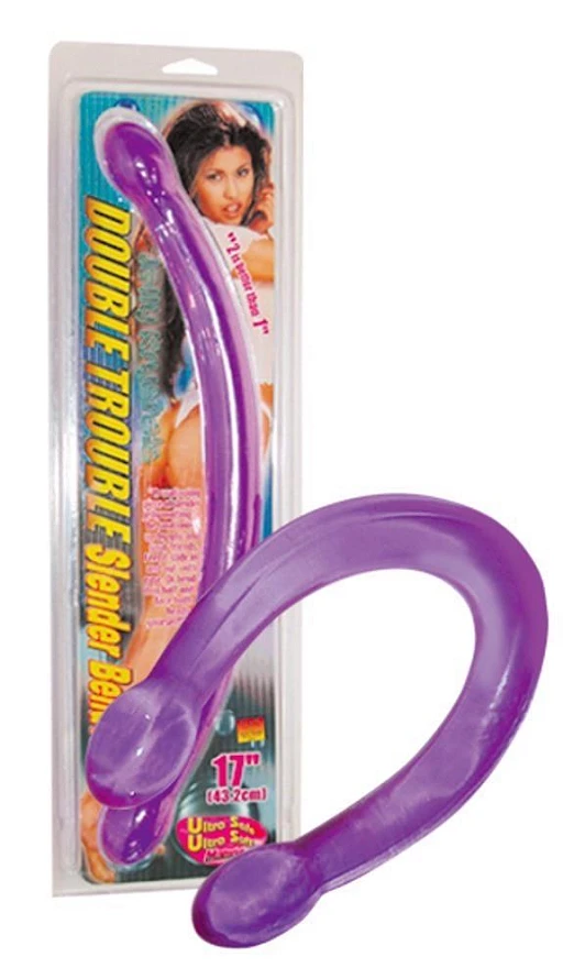 Podwójne dildo Candy Flexy Lover – 44 cm, elastyczne — zdjęcie 8