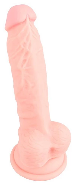 Dildo 18 cm – silikon medyczny, przyssawka, realistyczne — zdjęcie 3