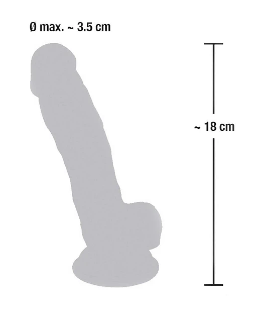 Dildo 18 cm – silikon medyczny, przyssawka, realistyczne — zdjęcie 8