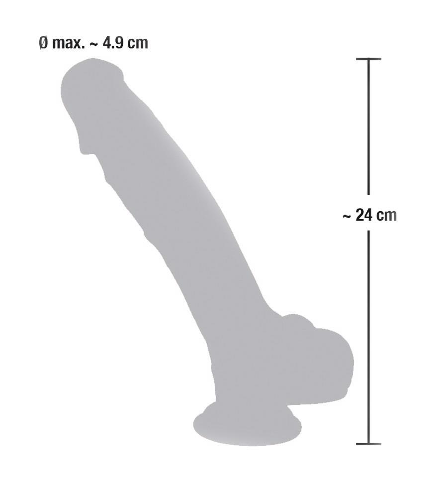 Dildo 24 cm – silikon medyczny, realistyczne, z przyssawką — zdjęcie 8