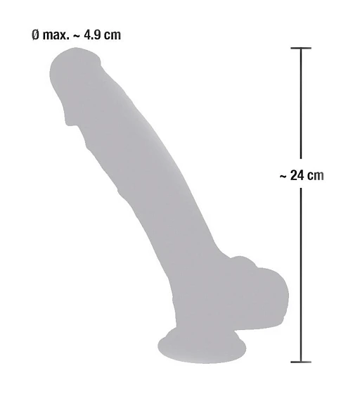 Dildo 24 cm – silikon medyczny, realistyczne, z przyssawką — zdjęcie 8