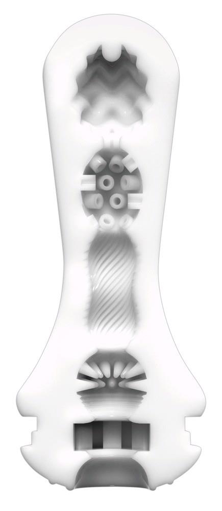 Masturbator Tenga Flex Silky White – spiralna obudowa, 15,5 cm — zdjęcie 7