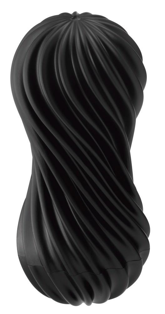 Masturbator Tenga Flex Rocky Black – skręcana powłoka, 16,5 cm — zdjęcie 1