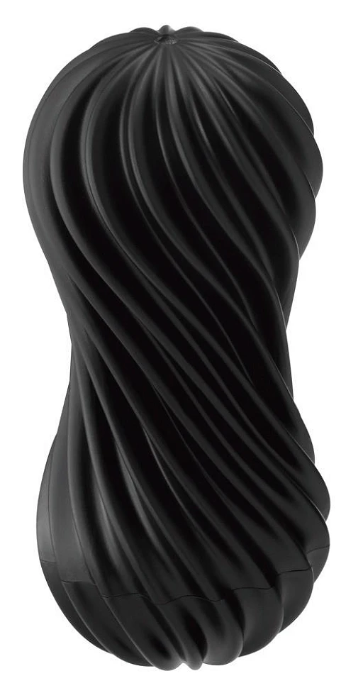 Masturbator Tenga Flex Rocky Black – skręcana powłoka, 16,5 cm