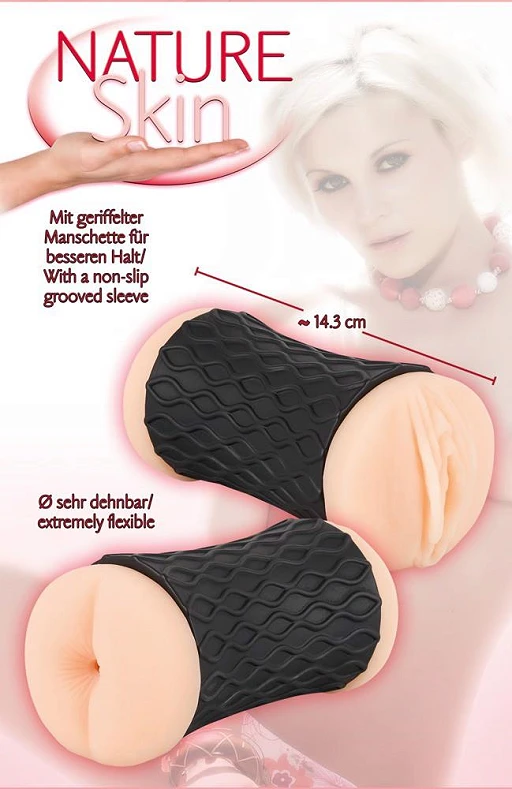 Masturbator Nature Skin Pussy & Ass – dwa kanały, rękaw — zdjęcie 6