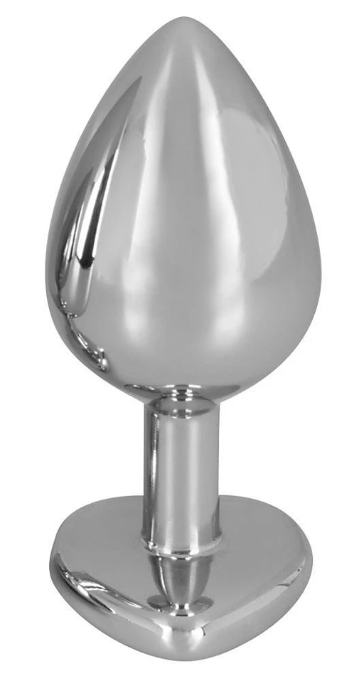 Korek analny Diamond M - aluminium z kryształkiem — zdjęcie 4