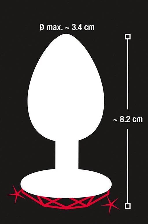 Korek analny Diamond M - aluminium z kryształkiem — zdjęcie 6