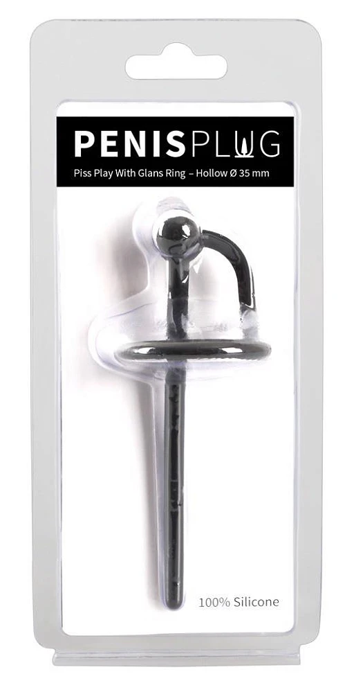 Dylator z pierścieniem na żołądź Piss Play – pusty, 12 cm — zdjęcie 8