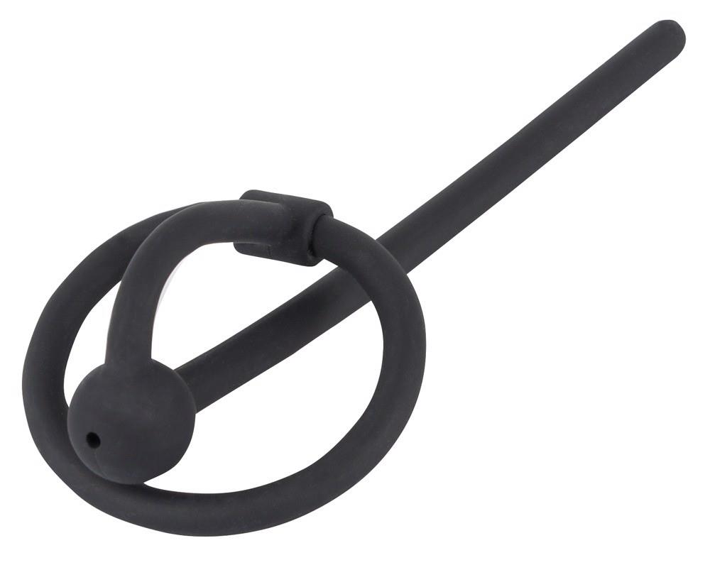 Dylator z pierścieniem na żołądź Piss Play – pusty, 12 cm — zdjęcie 1