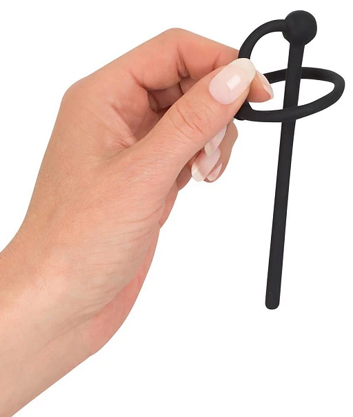 Dylator z pierścieniem na żołądź Piss Play – pusty, 12 cm — zdjęcie 5
