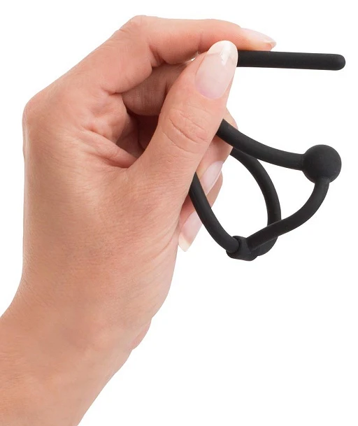 Dylator z pierścieniem na żołądź Piss Play – pusty, 12 cm — zdjęcie 6