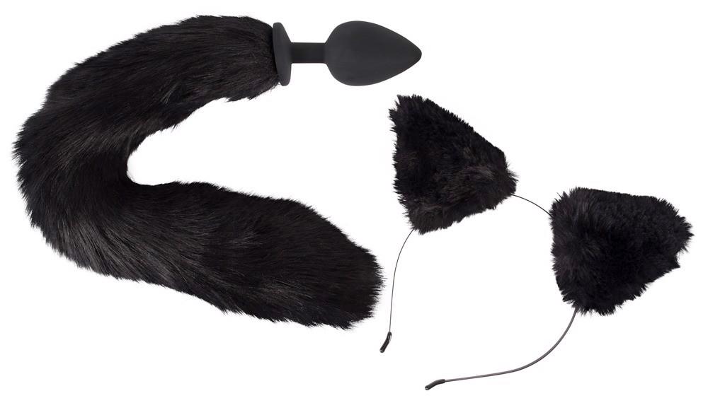Korek analny Pet Play Plug & Ears L - ogon kota — zdjęcie 1