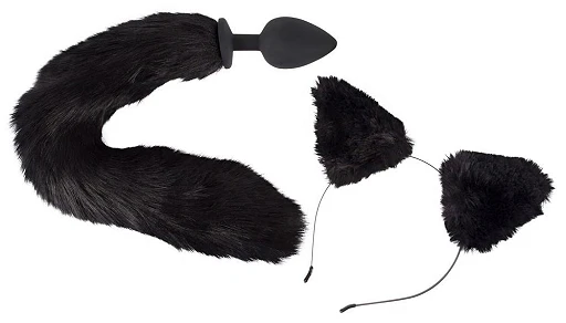 Korek analny Pet Play Plug & Ears L - ogon kota