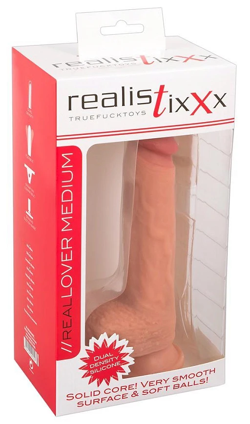 Dildo Real Lover Medium – płynny silikon, przyssawka