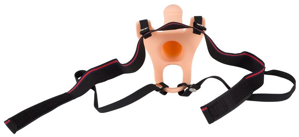 Nakładka strap-on na penisa – silikonowa, przedłuża o 5 cm, medium — zdjęcie 2