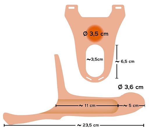 Nakładka strap-on na penisa – silikonowa, przedłuża o 5 cm, medium — zdjęcie 8