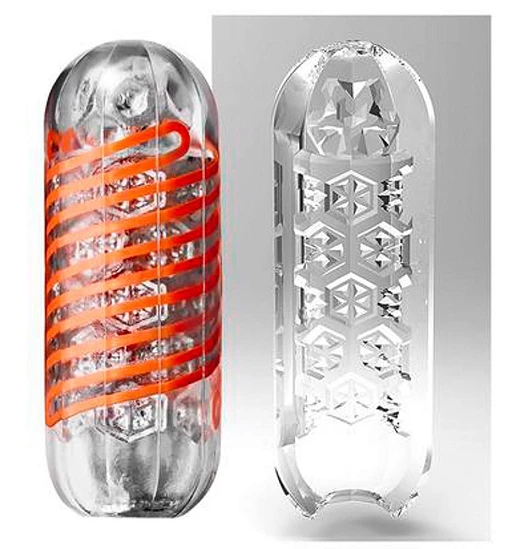 Masturbator Tenga Spinner Hexa – spiralna cewka, przezroczysty — zdjęcie 3