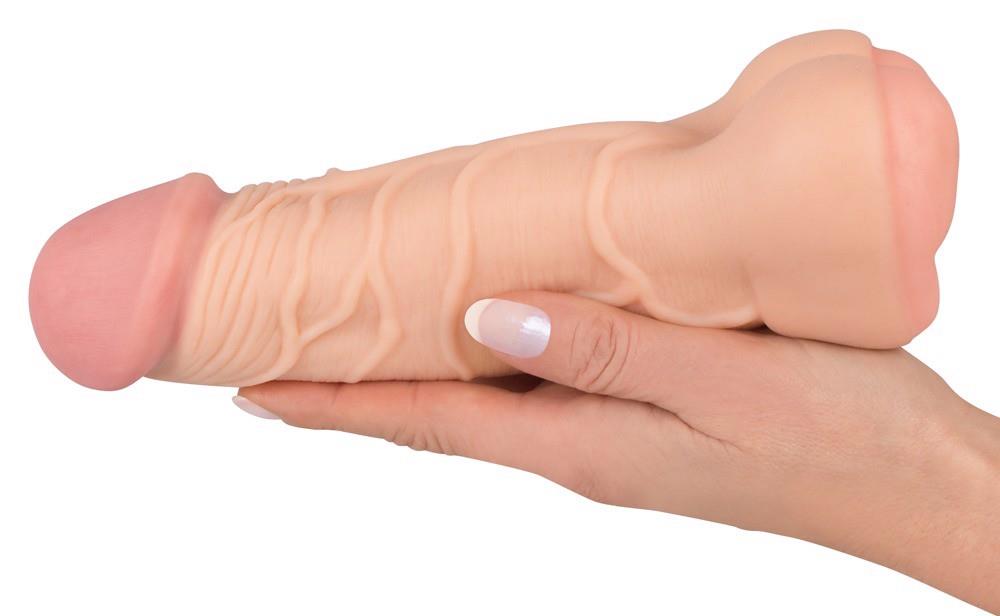 Nakładka 2w1 Nature Skin – przedłużenie i masturbator — zdjęcie 4