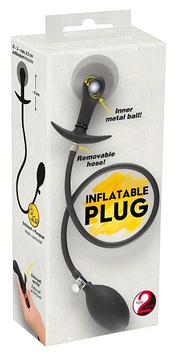 Korek analny Inflatable Plug - silikon/PU, pompowany — zdjęcie 9