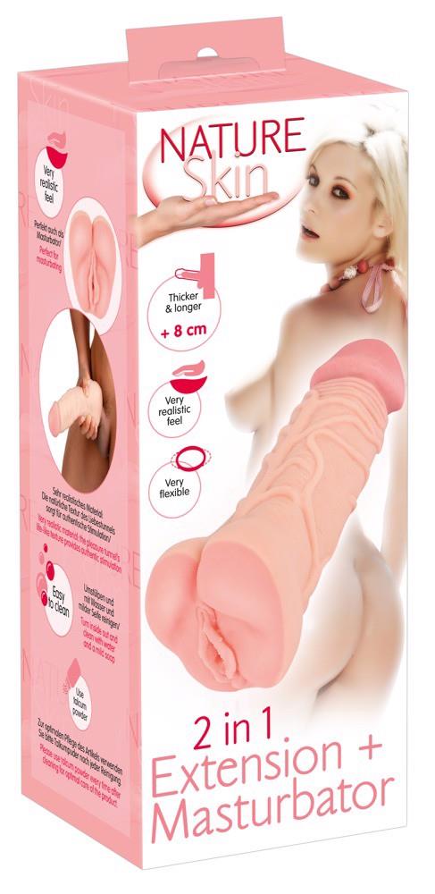 Nakładka masturbator 2w1 Nature Skin – wydłuża i pogrubia — zdjęcie 9