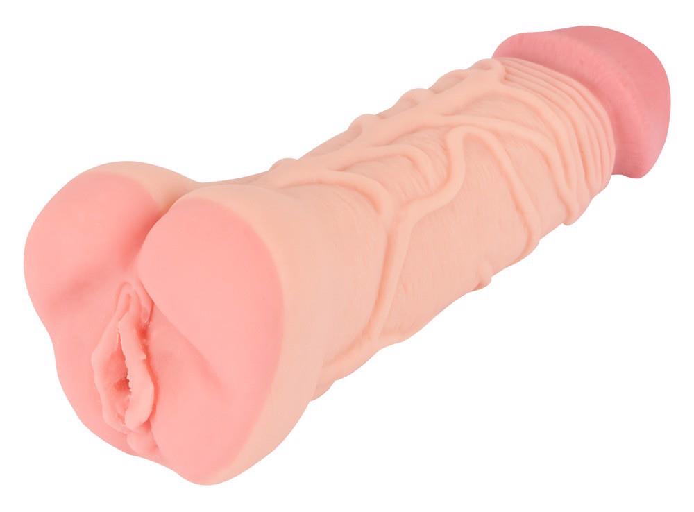 Nakładka masturbator 2w1 Nature Skin – wydłuża i pogrubia — zdjęcie 1