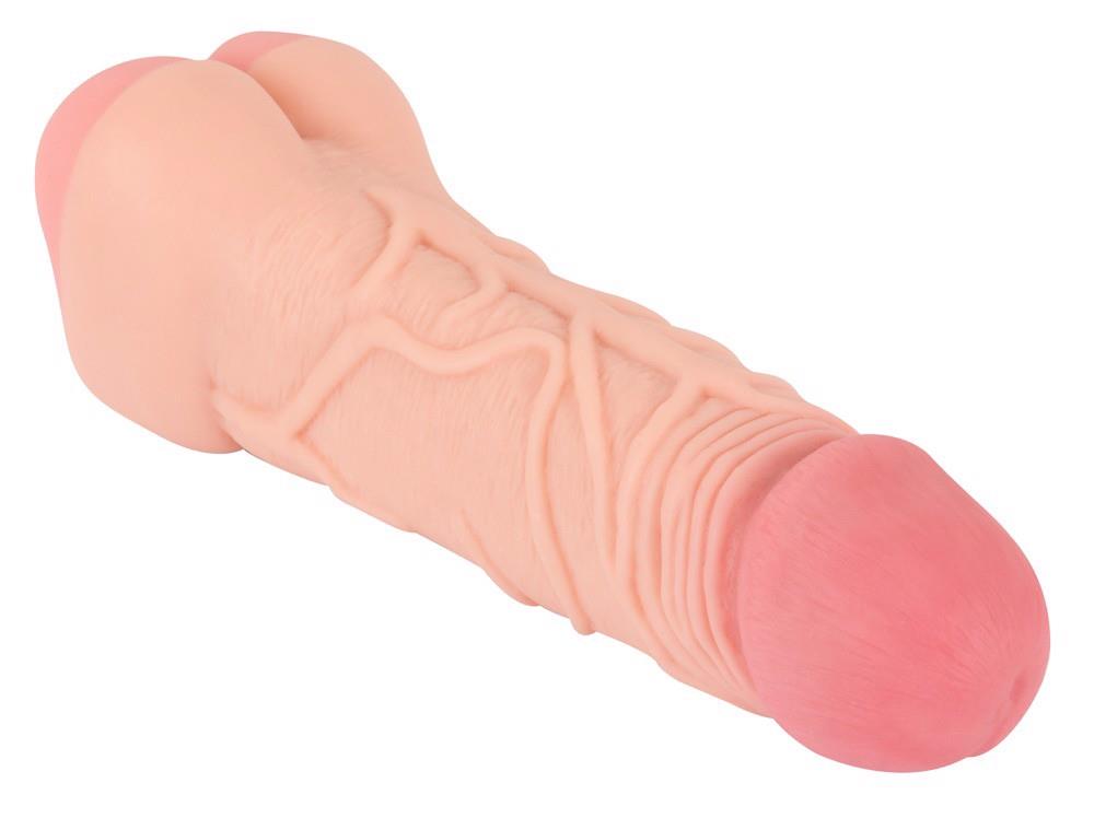 Nakładka masturbator 2w1 Nature Skin – wydłuża i pogrubia — zdjęcie 2