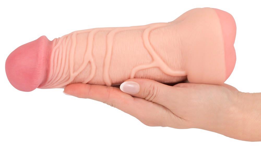 Nakładka masturbator 2w1 Nature Skin – wydłuża i pogrubia — zdjęcie 4