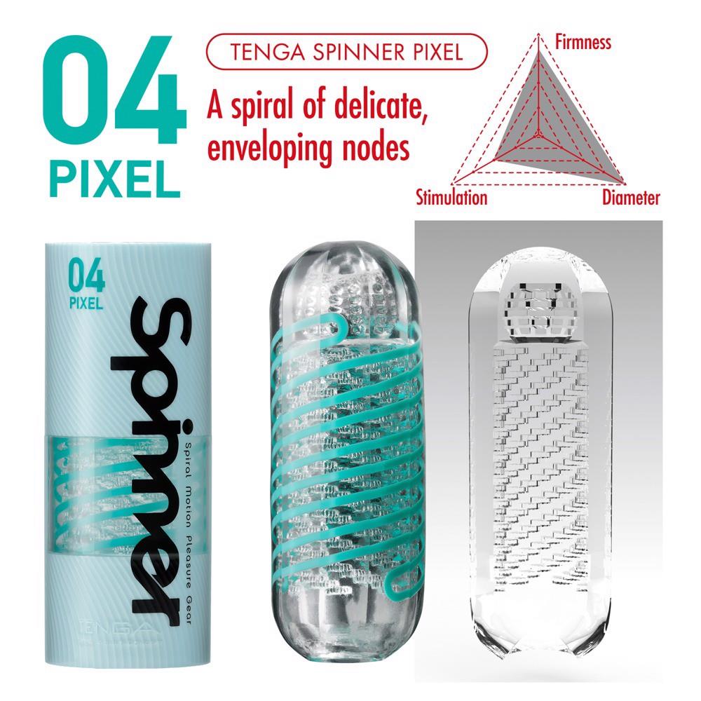 Masturbator Tenga Spinner 04 Pixel – obrotowa cewka, 13 cm — zdjęcie 7