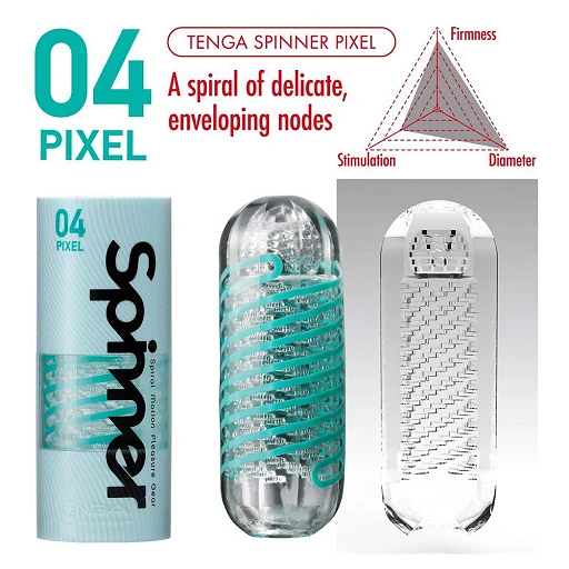 Masturbator Tenga Spinner 04 Pixel – obrotowa cewka, 13 cm — zdjęcie 7