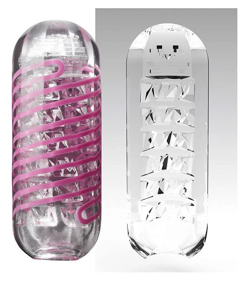 Masturbator Tenga Spinner 06 Brick – obrotowa cewka, przezroczysty — zdjęcie 2