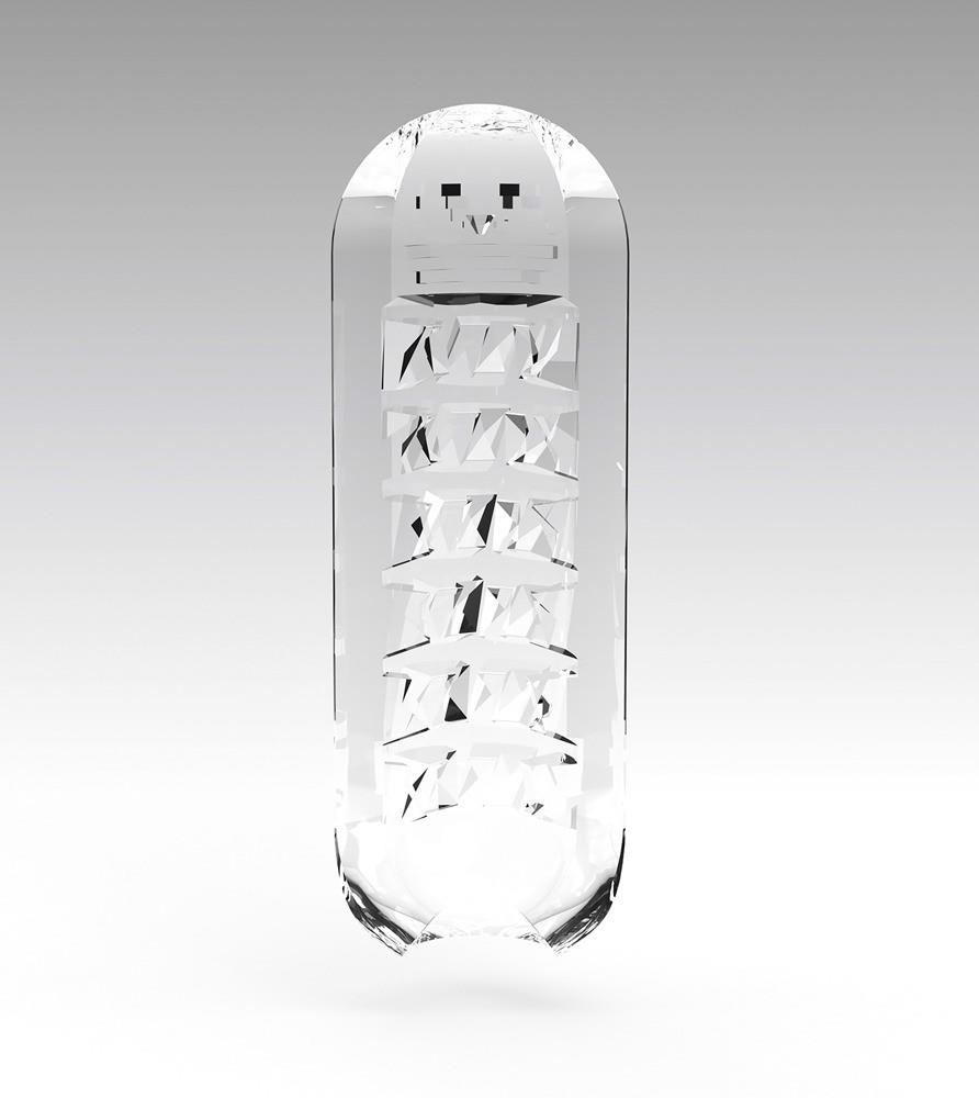 Masturbator Tenga Spinner 06 Brick – obrotowa cewka, przezroczysty — zdjęcie 5