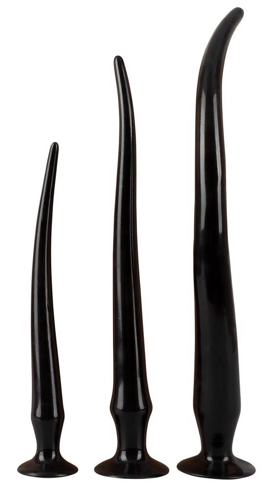Zestaw 3 korków analnych – elastyczne, z przyssawką, 33,5-49 cm — zdjęcie 1