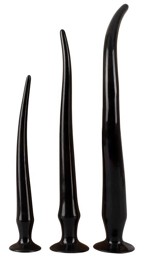 Zestaw 3 korków analnych – elastyczne, z przyssawką, 33,5-49 cm
