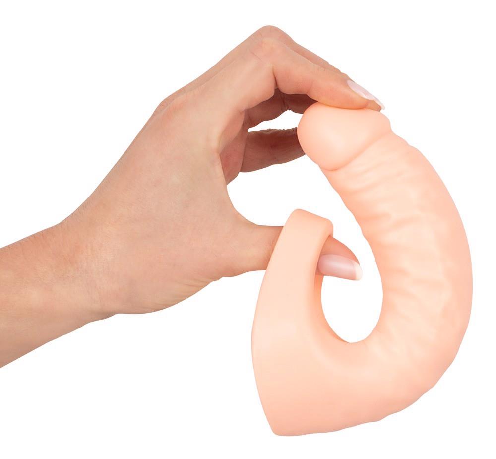 Pierścień na penisa z dildem – 18 cm, elastyczne TPE — zdjęcie 8