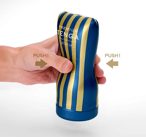 Masturbator Tenga Premium Soft Case Cup – ściskana tuba, ssanie — zdjęcie 3