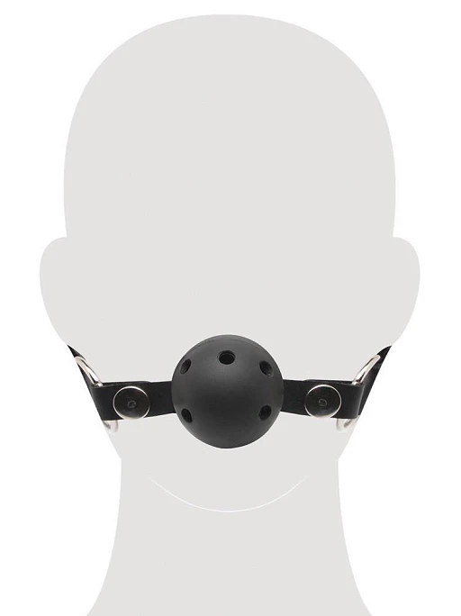 Knebel kulkowy z otworami oddechowymi – 4 cm — zdjęcie 4