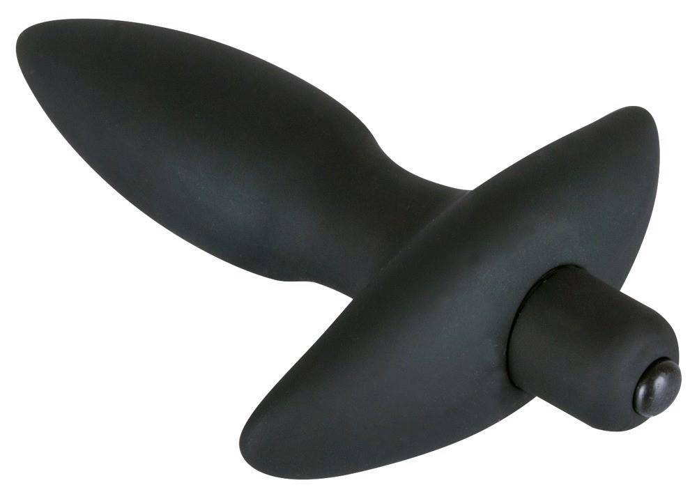 Korek analny wibrujący – czarny silikon, 5 trybów, 13 cm — zdjęcie 2