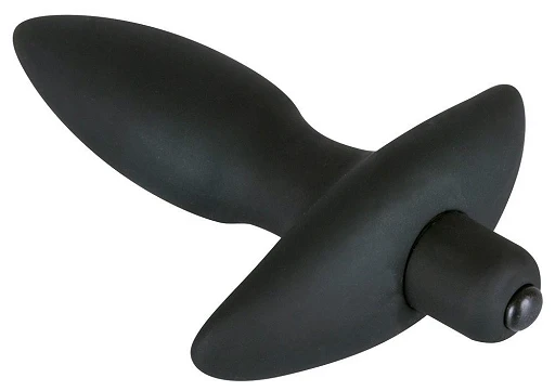 Korek analny wibrujący – czarny silikon, 5 trybów, 13 cm — zdjęcie 2