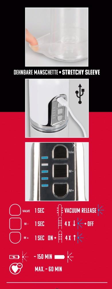 Pompka z funkcją ssania Rechargeable Pump - przezroczysta — zdjęcie 9