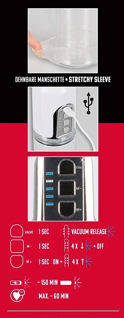 Pompka z funkcją ssania Rechargeable Pump - przezroczysta — zdjęcie 9