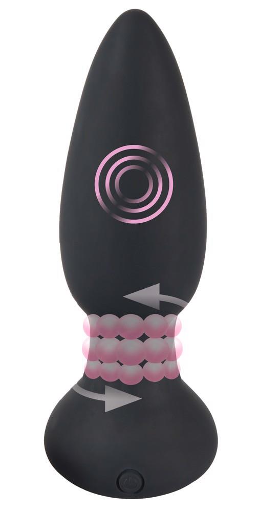 Korek analny RC Rotating & Vibrating Plug – 7 trybów rotacji — zdjęcie 2