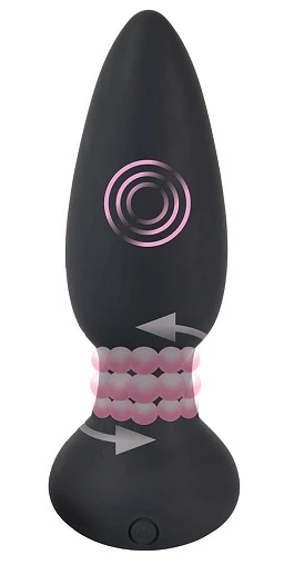 Korek analny RC Rotating & Vibrating Plug – 7 trybów rotacji — zdjęcie 2